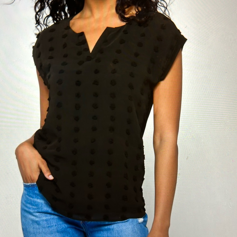 Papermoon Reece Textured Mixed Material Blouse